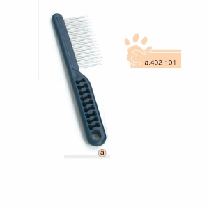 Metal comb, with plastic handle