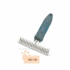 Metal comb rake with soft rubber handle