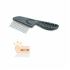 Metal comb with plastic handle
