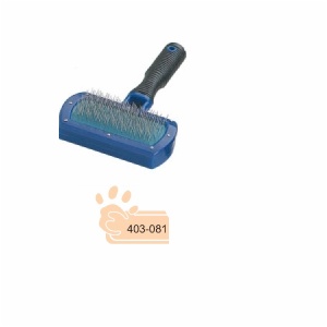 Plastic brush with rubber handle