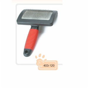 Slicker brush, non-slip rubber coated handles