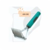 Metal detangle comb with soft rubber handle