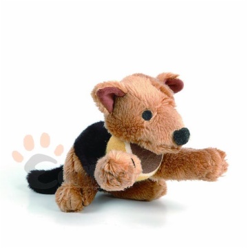 Plush toy with tennisball and squeaker