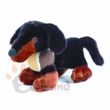 Plush dog with tennisball and squeaker