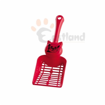Cat litter and spoon, plastic